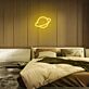 Planet mit Ring LED-Neonschild Schlafzimmer