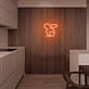 Kaninchen Silhouette LED-Neonschild für Wohnzimmer Küche