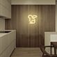 Kaninchen Silhouette LED-Neonschild für Wohnzimmer Küche