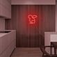 Kaninchen Silhouette LED-Neonschild für Wohnzimmer Küche