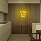 Kaninchen Silhouette LED-Neonschild für Wohnzimmer Küche