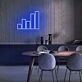 Balkendiagramm LED-Neonschild Büro Homeoffice