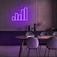 Balkendiagramm LED-Neonschild Büro Homeoffice