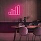 Balkendiagramm LED-Neonschild Büro Homeoffice
