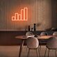 Balkendiagramm LED-Neonschild Büro Homeoffice