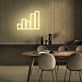 Balkendiagramm LED-Neonschild Büro Homeoffice