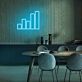Balkendiagramm LED-Neonschild Büro Homeoffice