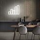 Balkendiagramm LED-Neonschild Büro Homeoffice
