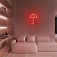 Regenschirm LED-Neonschild für Wohnzimmer Lounge