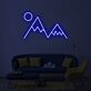 Berge mit Sonne LED-Neonschild für Wohnzimmer Büro
