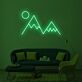 Berge mit Sonne LED-Neonschild für Wohnzimmer Büro