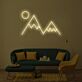 Berge mit Sonne LED-Neonschild für Wohnzimmer Büro