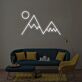 Berge mit Sonne LED-Neonschild für Wohnzimmer Büro