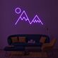 Berge mit Sonne LED-Neonschild für Wohnzimmer Büro