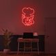 Schweinekopf mit Kochmütze LED-Neonschild für Restaurant Küche