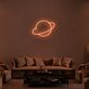 Planet mit Ring LED-Neonschild für Wohnzimmer oder Schlafzimmer
