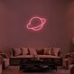 Planet mit Ring LED-Neonschild für Wohnzimmer oder Schlafzimmer