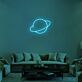 Planet mit Ring LED-Neonschild für Wohnzimmer oder Schlafzimmer