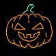 Halloween Kürbis mit Gesicht LED-Neonschild für Halloween Party