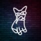 Hund mit Sonnenbrille LED-Neonschild für Wohnzimmer oder Bar