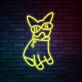 Hund mit Sonnenbrille LED-Neonschild für Wohnzimmer oder Bar