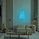 Totenkopf mit gekreuzten Knochen LED-Neonschild für Bar Club
