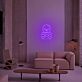 Totenkopf mit gekreuzten Knochen LED-Neonschild für Bar Club