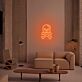 Totenkopf mit gekreuzten Knochen LED-Neonschild für Bar Club