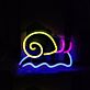 Schnecke LED-Neonschild für Kinderzimmer oder Wohnzimmer