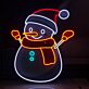 Schneemann mit Weihnachtsmütze LED-Neonschild für Weihnachten Wohnzimmer