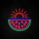 Wassermelone mit Sonne LED-Neonschild Schlafzimmer Wohnzimmer