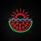 Wassermelone mit Sonne LED-Neonschild Schlafzimmer Wohnzimmer