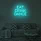 EAT DRINK DANCE LED-Neonschild für Bar und Wohnzimmer
