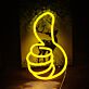 Daumen hoch Symbol LED-Neonschild Wohnzimmer Bar