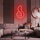 Daumen hoch Symbol LED-Neonschild Wohnzimmer Bar