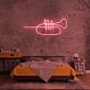Trompete LED-Neonschild für Wohnzimmer oder Musikstudio