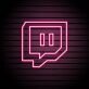 Twitch-Logo als LED-Neonschild
