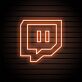 Twitch-Logo als LED-Neonschild
