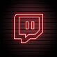 Twitch-Logo als LED-Neonschild