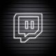 Twitch-Logo als LED-Neonschild