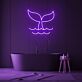 Walflosse über Wasser LED-Neonschild Badezimmer