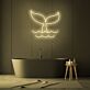 Walflosse über Wasser LED-Neonschild Badezimmer