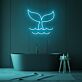 Walflosse über Wasser LED-Neonschild Badezimmer
