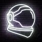 Astronaut mit Rakete und Sternschnuppe LED-Neonschild Kinderzimmer Dekoration