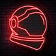 Astronaut mit Rakete und Sternschnuppe LED-Neonschild Kinderzimmer Dekoration