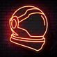 Astronaut mit Rakete und Sternschnuppe LED-Neonschild Kinderzimmer Dekoration
