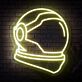 Astronaut mit Rakete und Sternschnuppe LED-Neonschild Kinderzimmer Dekoration