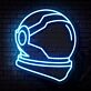 Astronaut mit Rakete und Sternschnuppe LED-Neonschild Kinderzimmer Dekoration