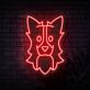 Hundekopf LED-Neonschild Wohnzimmer Haustierladen