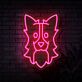 Hundekopf LED-Neonschild Wohnzimmer Haustierladen